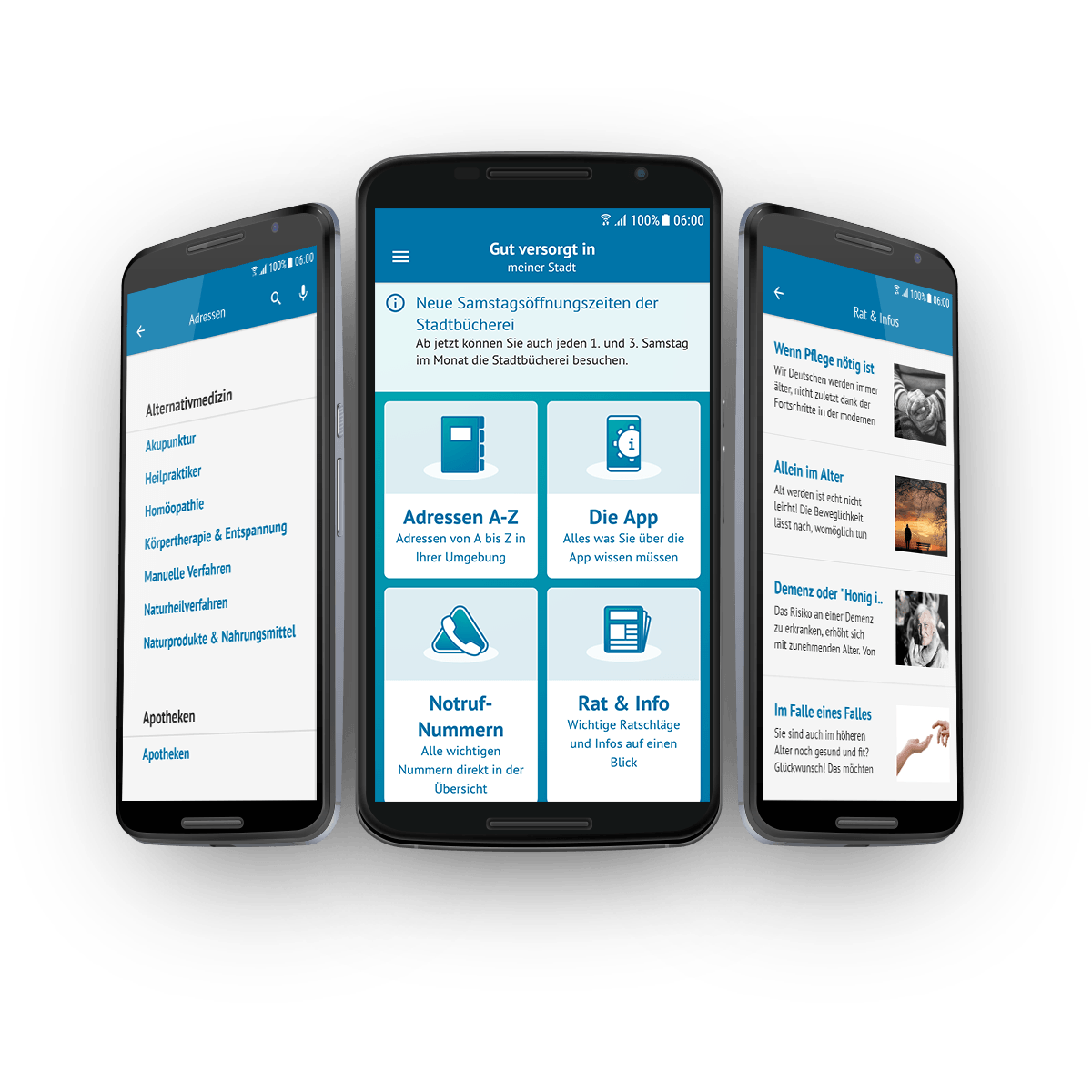 Startbild der App.